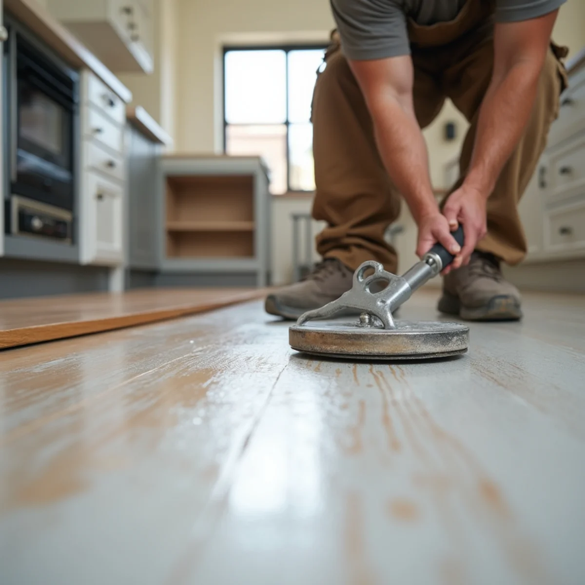 Close-up of fresh flooring work, representing the Perfectum Floors approach