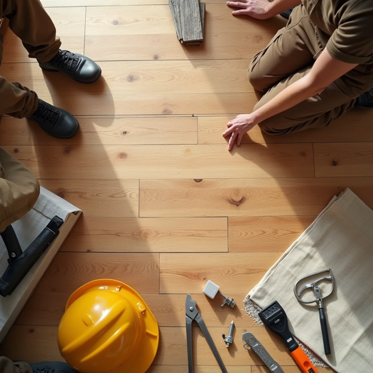 overview scene illustrating crawlspace moisture hardwood floors