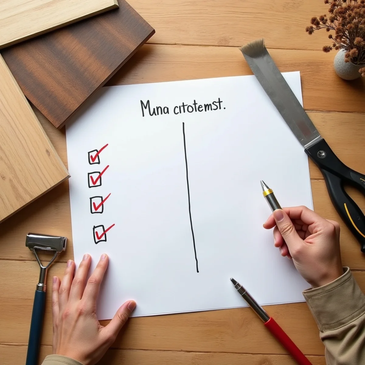 side by side comparison illustrating floor maintenance checklist