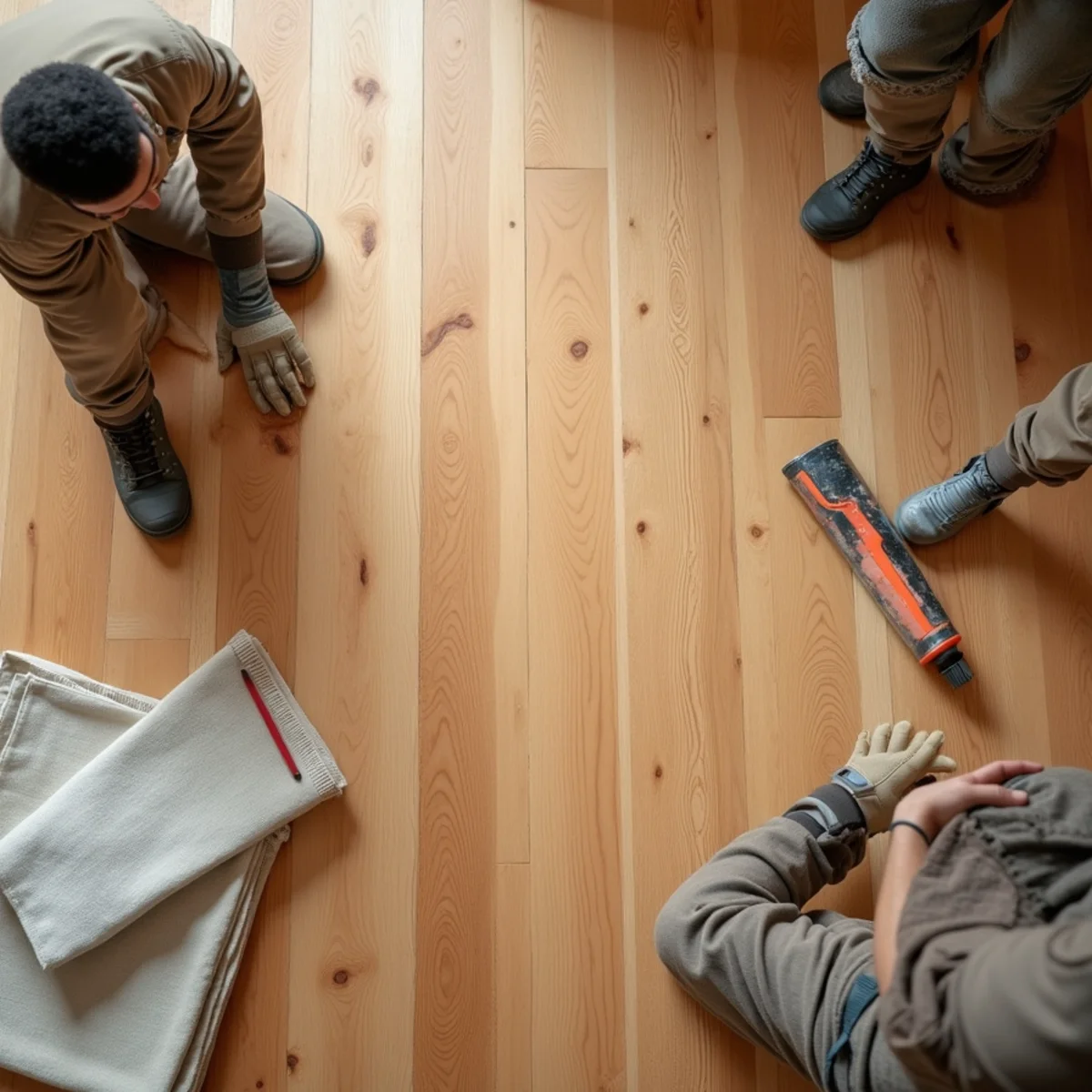 overview scene illustrating hardwood refinishing cost Huntsville