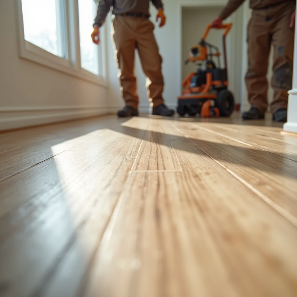 finished room detail during buckled hardwood floor repair in Huntsville, AL