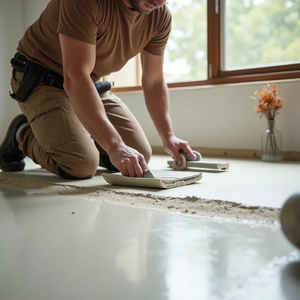 subfloor prep and leveling during emergency floor repair in Huntsville, AL