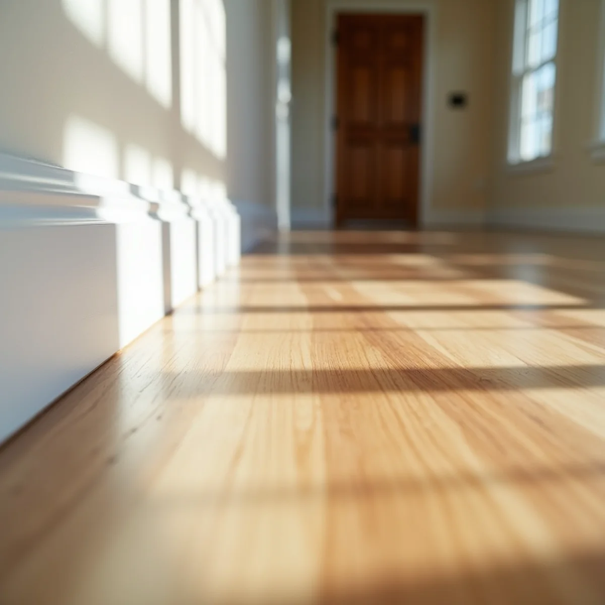 finished room detail during hardwood floor refinishing in Huntsville, AL
