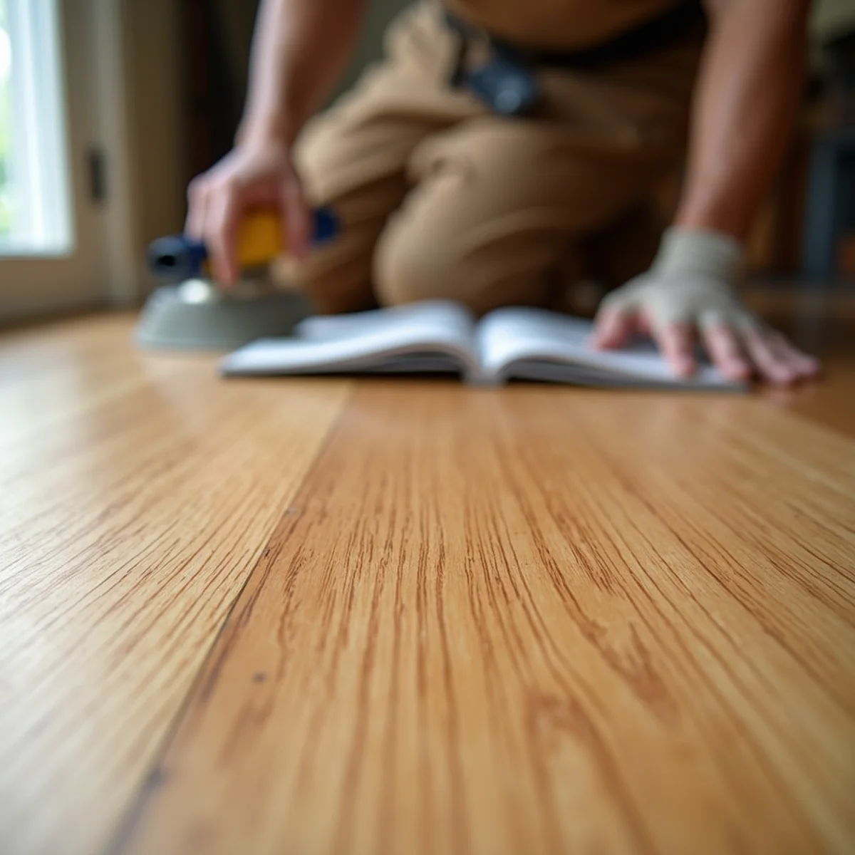 refinished oak detail — flooring work in Huntsville, AL