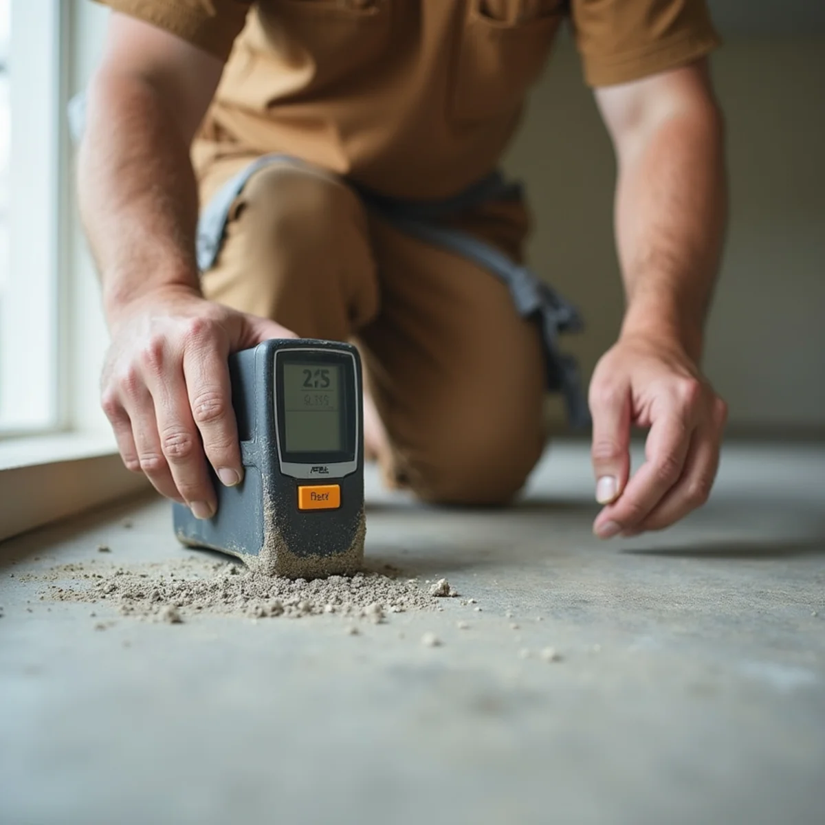 moisture testing slab — flooring work in Huntsville, AL