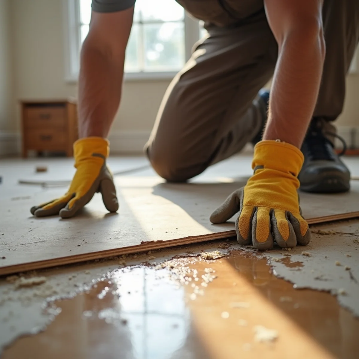 water damaged floor removal — flooring work in Huntsville, AL